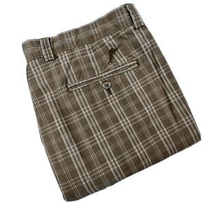 Tommy Bahama‎ Men's Size 36 Green Plaid Cotton Silk Shorts **read**